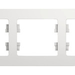 GLOSSA Рамка горизонтальная 3 поста белая